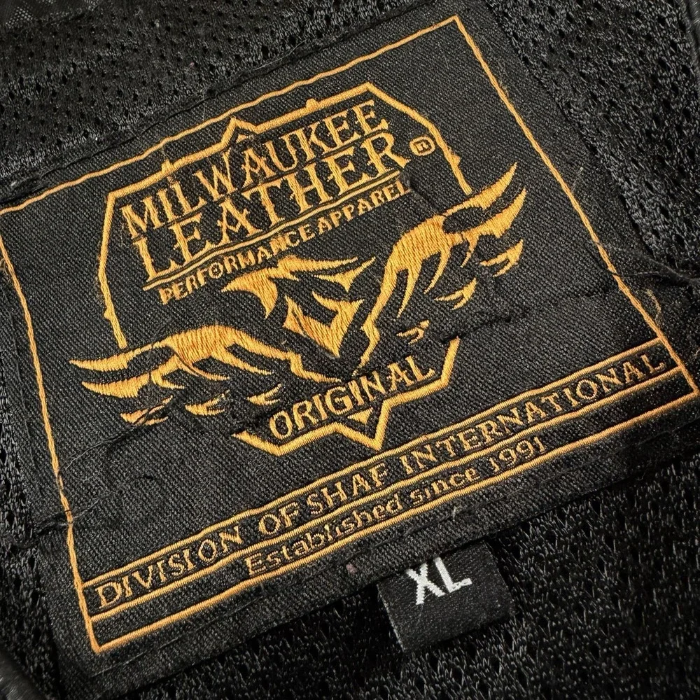 Milwaukee‎ Leather Womens Black Naked Leather XL Lace Vest * - Picture 4 of 11